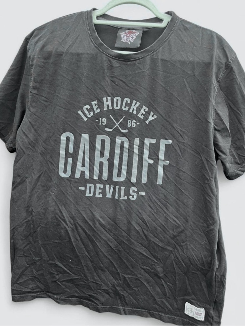 Cardiff Devils Ice Hockey Black Short Sleeve T-Shirt